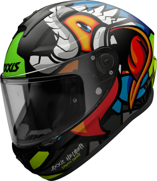 FULL FACE helmet AXXIS DRAKEN S parrot matt black XXL