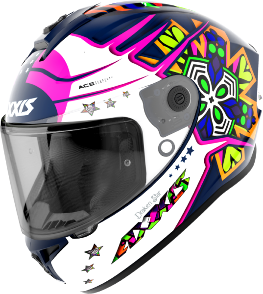 FULL FACE helmet AXXIS DRAKEN S star matt blue M