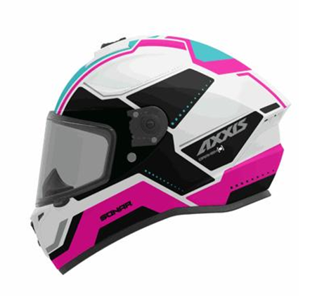 FULL FACE helmet AXXIS DRAKEN S sonar gloss fluor pink XS