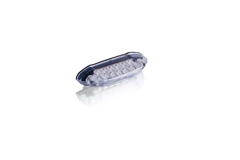 Brake rear light PUIG SHARK (80 x 20 mm) 4605W clear lens with license light