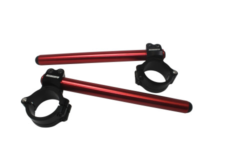 Pair of raised clip-on ACCOSSATO CP004 +10 mm 10 degrees inclination, red