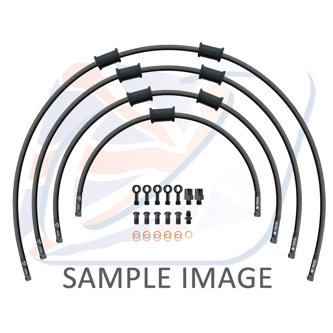 STANDARD Front brake hose kit Venhill POWERHOSEPLUS BMW-10012FB-BK (4 hoses in kit) Black hoses, black fittings