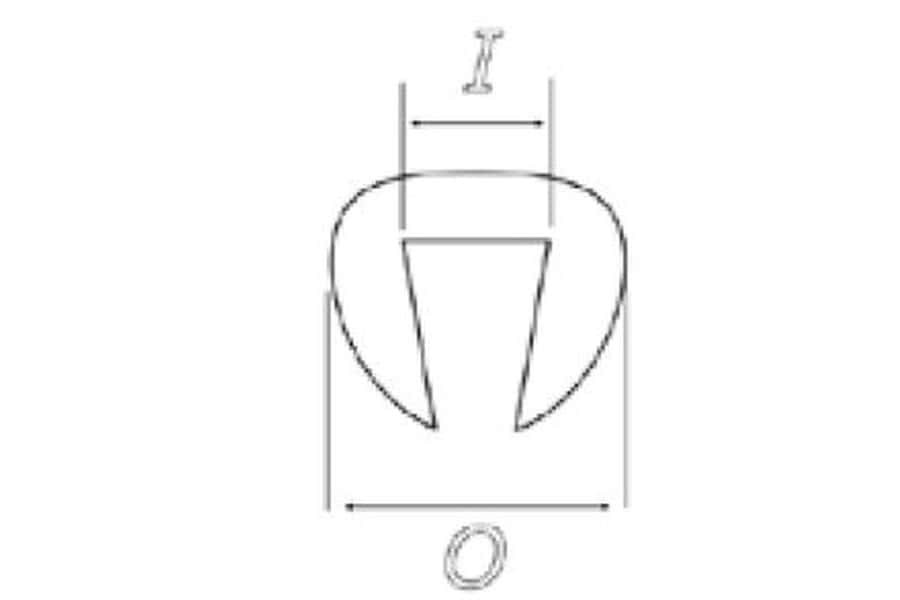 Edge trim PUIG 5843H smoke nt:((O x I: 6,2 x 3,6))