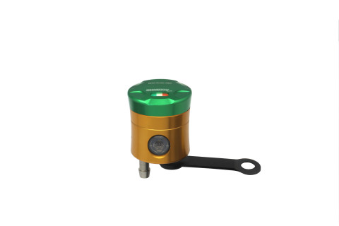 Brake fluid reservoir ACCOSSATO CNC-worked FU151 straight bracket included green