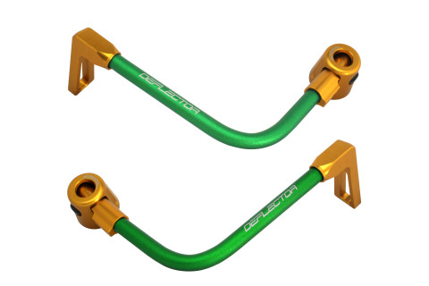 Lever guard ACCOSSATO DE003 with green hose and joint right + left , aluminium