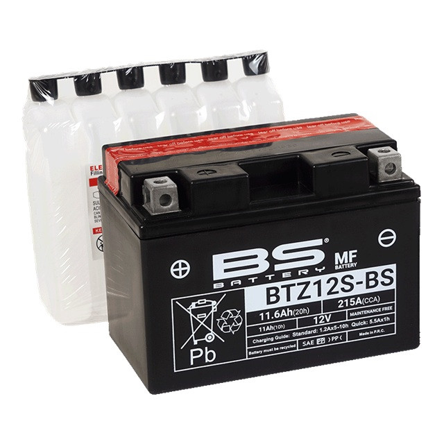 Maintenance free battery - max. 20° tilt BS-BATTERY BTZ12S-BS (YTZ12S-BS)