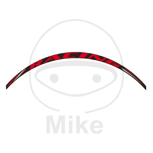 Wheel rim sticker JMT racing reflective red