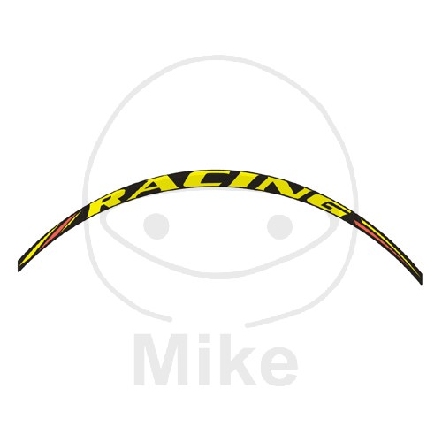 Wheel rim sticker JMT racing yellow