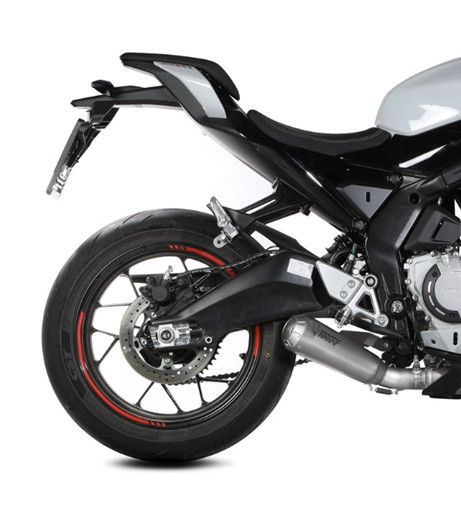 Full exhaust system 3x1 MIVV X-M1 CF.011.LC4T Titanium for CFMOTO 675 SR-R 2025-2026