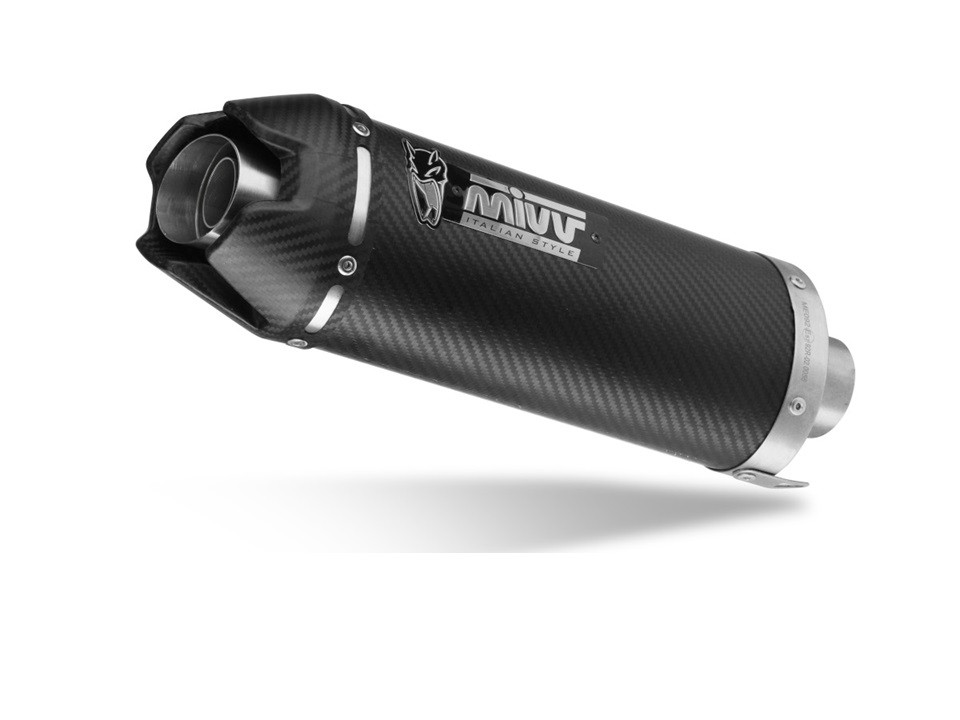Silencer MIVV AK-1 K.050.L3K Carbon with cabon cap for KAWASAKI ZX-6R 600 Ninja (>2007) 2021-2025, KAWASAKI ZX-6R 636 Ninja (2013<) 2021-2025