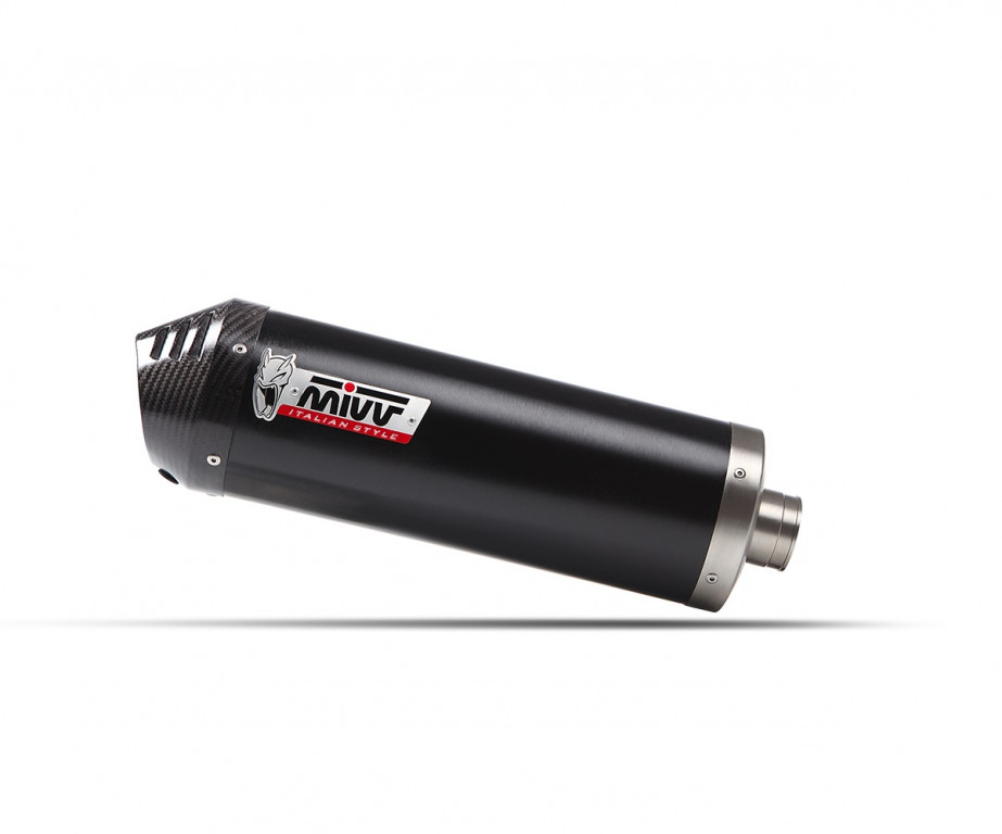 Cijeli ispušni sustav 2x1 MIVV OVAL K.055.LZC Black with carbon cap for KAWASAKI Versys 650 2021-2023