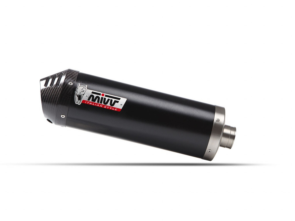 Silencer MIVV OVAL KT.023.LVC Black / Carbon cap for KTM Enduro 690 / R 2021-2024, KTM SMC (R) 690 2019-2024