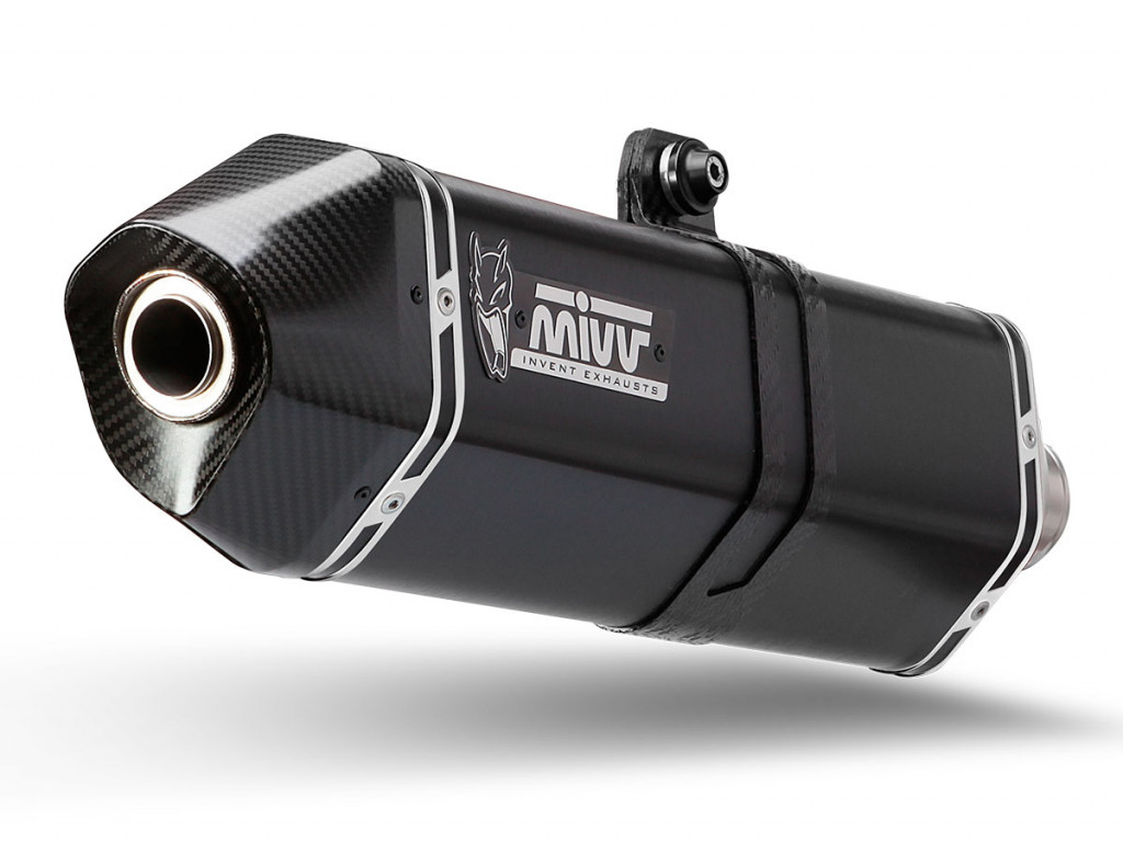 Silencer MIVV SPEED EDGE M.013.LRB Black Stainless Steel for MOTO GUZZI V 85 TT 850 / Travel 2019-2024