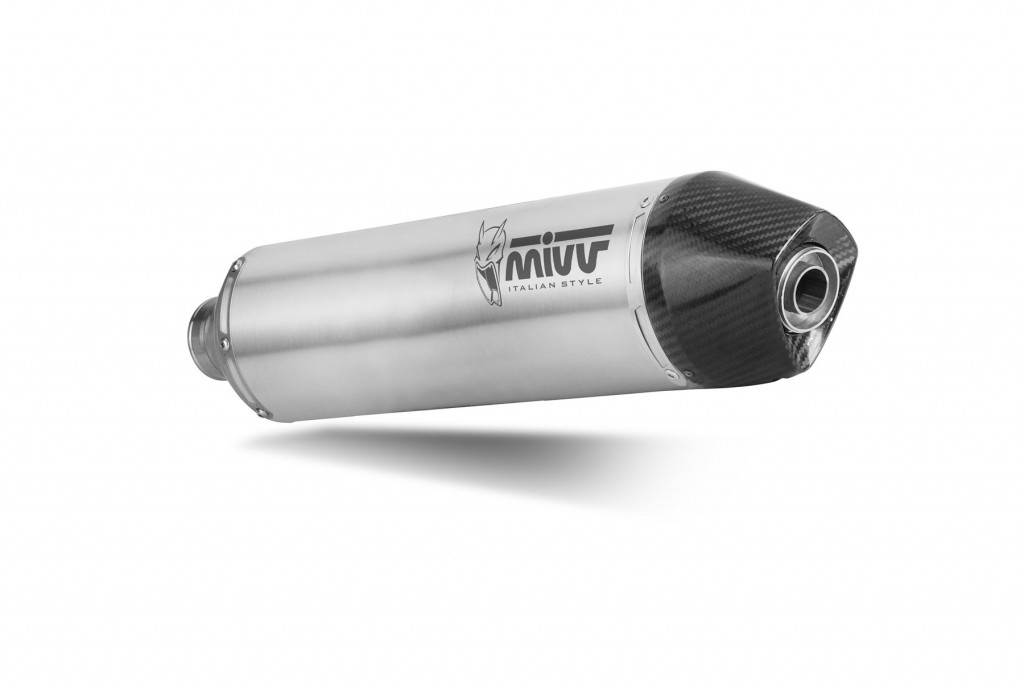 Silencer MIVV STR-1 M.KT.032.LXC Stainless Steel for KTM Enduro 690 / R 2021-2024, KTM SMC (R) 690 2019-2024