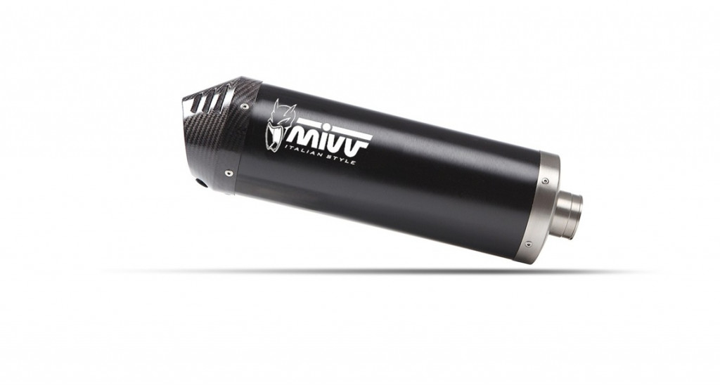 Silencer MIVV OVAL SY.004.KVC Black with carbon cap for SYM ADXTG 400 2025-2026
