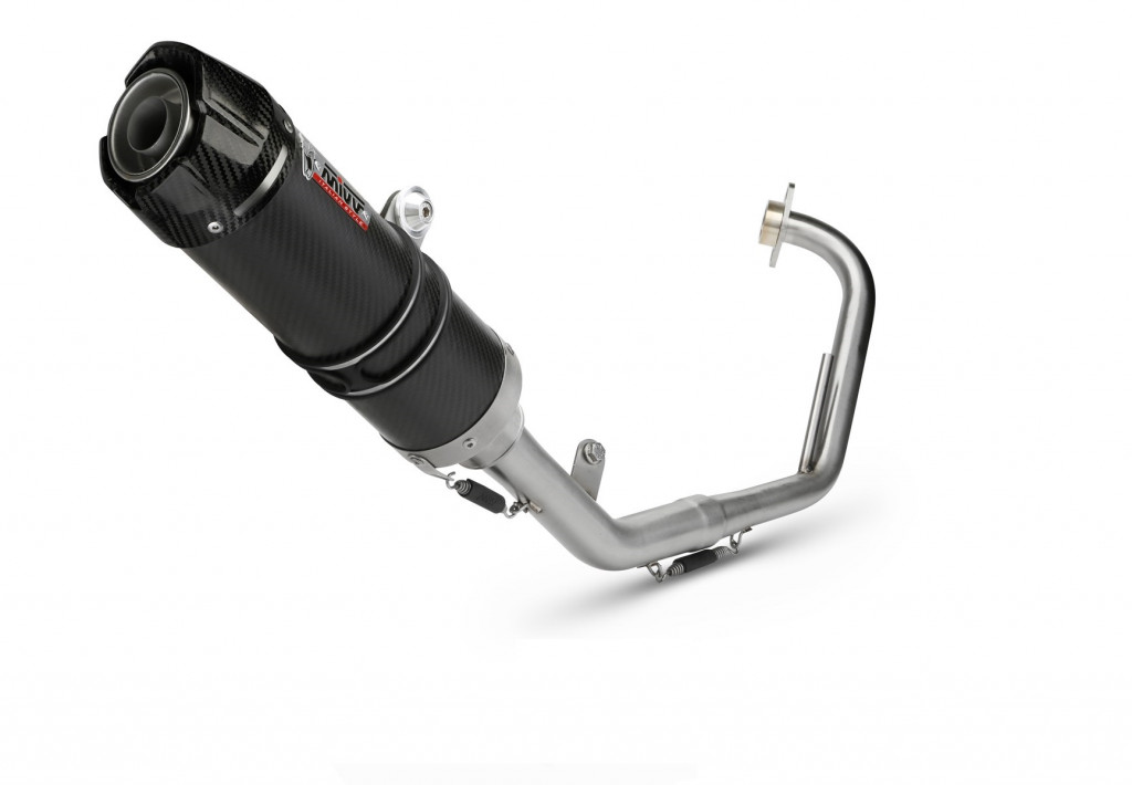 Cijeli ispušni sustav 1x1 MIVV GP Y.030.L2SC Carbon with carbon cap for YAMAHA YZF-R 125 2008-2013