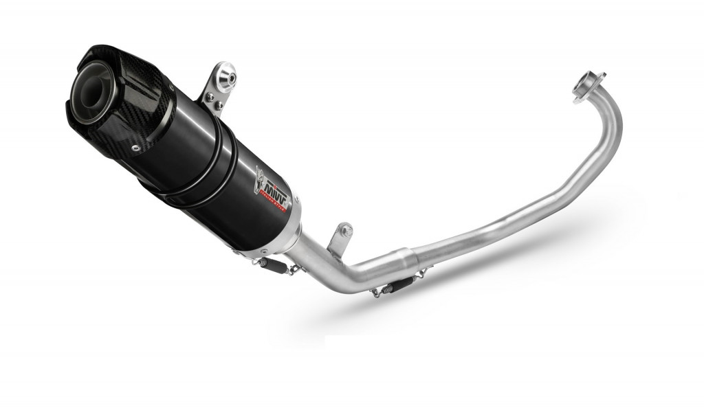 Cijeli ispušni sustav 1x1 MIVV GP Y.047.LXBC Black with carbon cap for YAMAHA YZF-R 125 2014-2018, YAMAHA MT 125 2015-2019