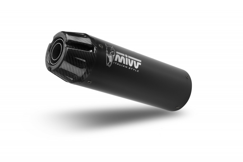 Cijeli ispušni sustav 1x1 MIVV HR-1 Y.075.LH1BG Black with carbon cap for YAMAHA XSR 125 2022-2024
