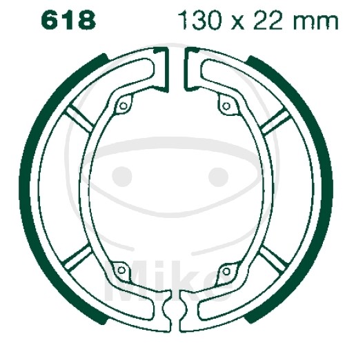 Brake shoe set EBC S618 includings springs