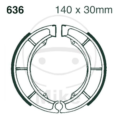 Brake shoe set EBC S636 includings springs