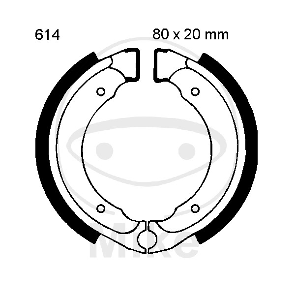 Brake shoe set EBC S614 includings springs