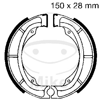 Brake shoe set EBC S605 includings springs