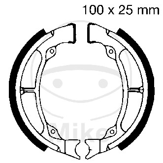 Brake shoe set EBC S601 includings springs