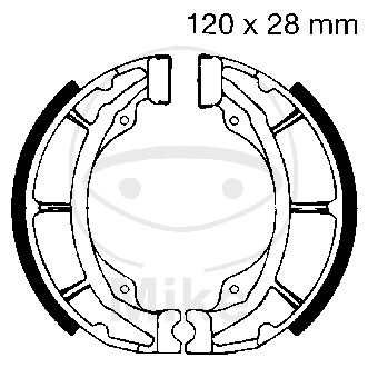 Brake shoe set EBC S617 excluding springs