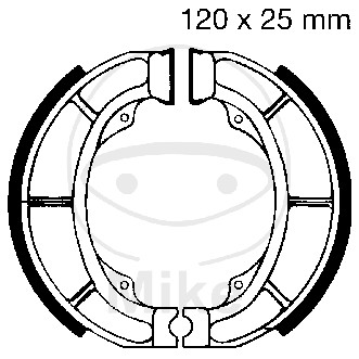 Brake shoe set EBC S624 includings springs