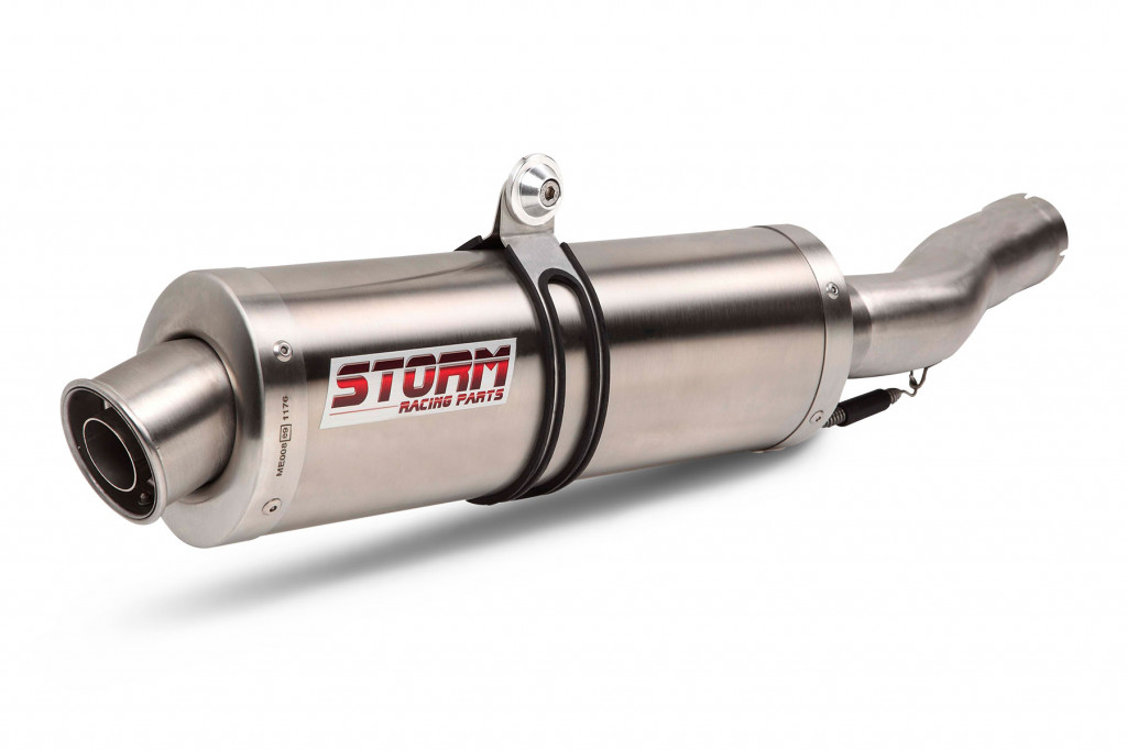2 silencers kit STORM OVAL K.010.LX1 Black Stainless Steel