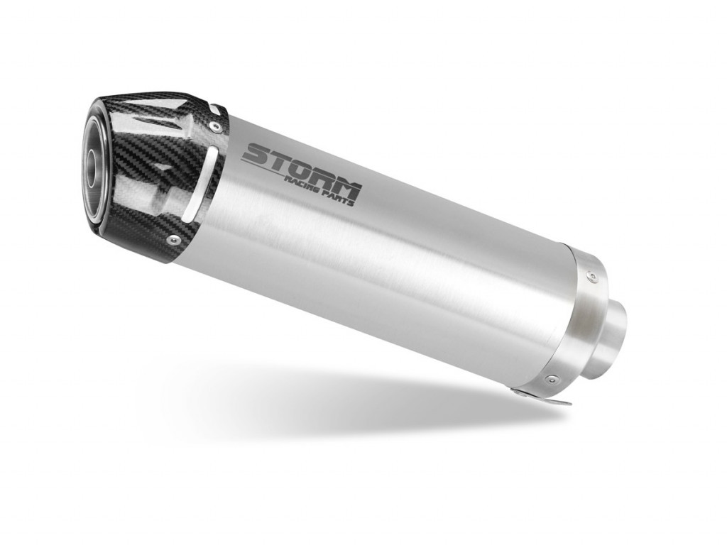 2 silencers kit STORM GP K.010.LXSC Stainless Steel with carbon cap