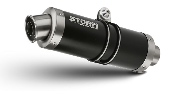 Cijeli ispušni sustav 2x1 STORM GP Y.045.LXSB Steel black for YAMAHA MT-07 700 2014-2024