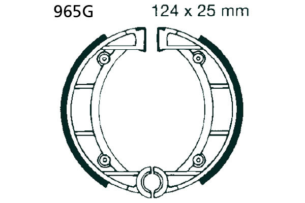 Brake shoe set EBC 965G grooved