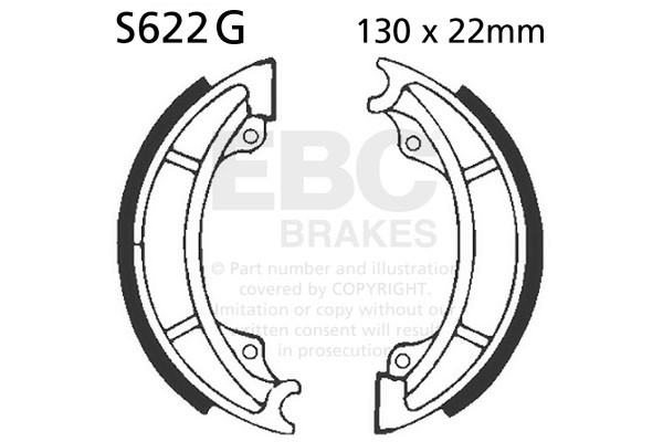 Brake shoe set EBC S622G grooved