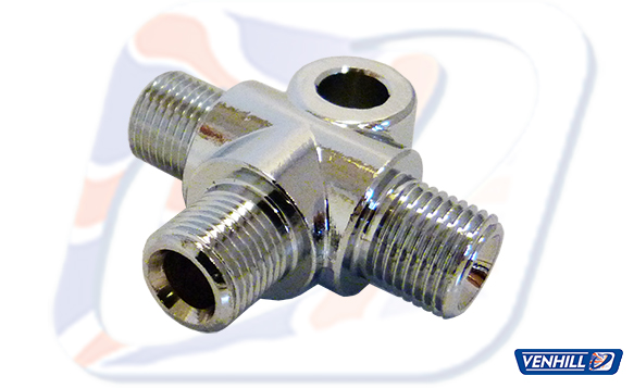 T-connector Venhill POWERHOSEPLUS 776/3 1/8th BSP 'T' PIECE M6 mounting hole