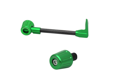 Lever guard in Carbon + left end ACCOSSATO DE009 with black hose and joint right