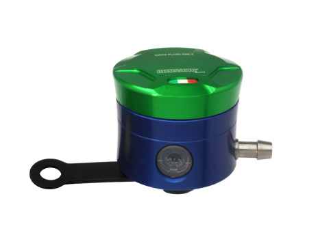 Brake fluid reservoir ACCOSSATO CNC-worked FU010 straight bracket included green