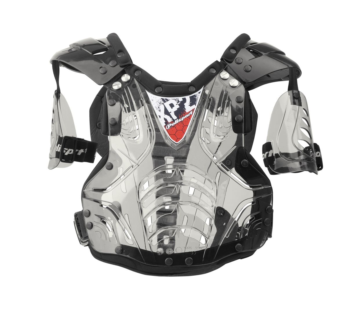 Chest protector POLISPORT XP2 ADULT 8000300001 with arm protectors clear/black