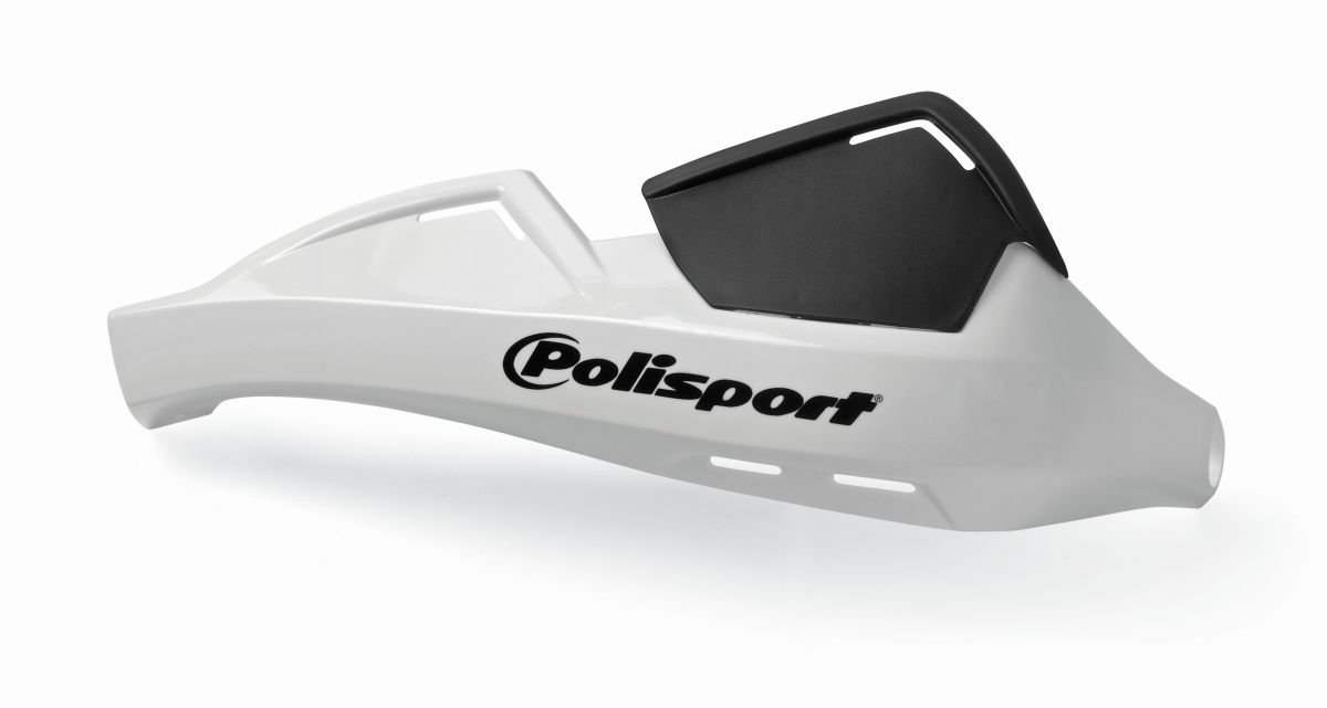 Handguard POLISPORT EVOLUTION INTEGRAL 8305100026 with mounting kit (?22 mm) white