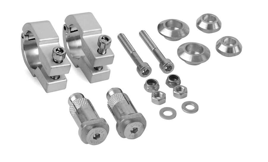 Mounting kit POLISPORT PROTAPER 8305200001 ?25-?27 mm tapered silver