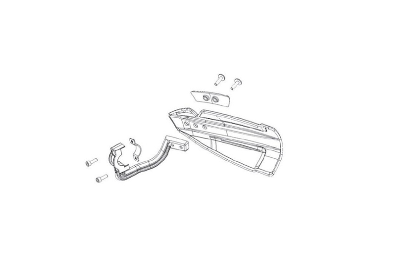 Handguard POLISPORT HAMMER 8307800004 with universal plastic mounting kit Yellow
