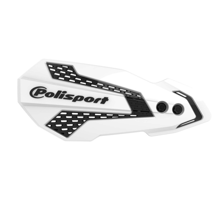Handguard POLISPORT MX FLOW 8308200002 with mounting system white/black