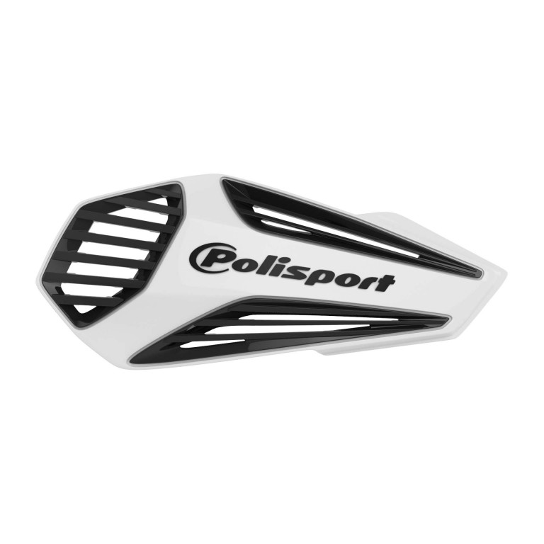 Handguard POLISPORT MX AIR 8308400002 with universal handlebar mounting kit White / Black