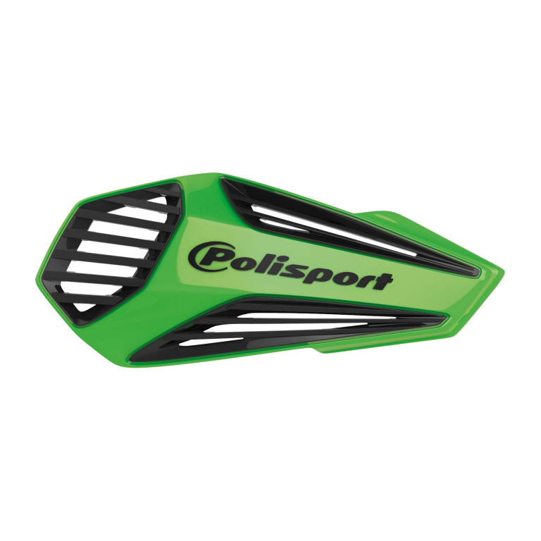 Handguard POLISPORT MX AIR 8308400008 with universal handlebar mounting kit Green05/Black