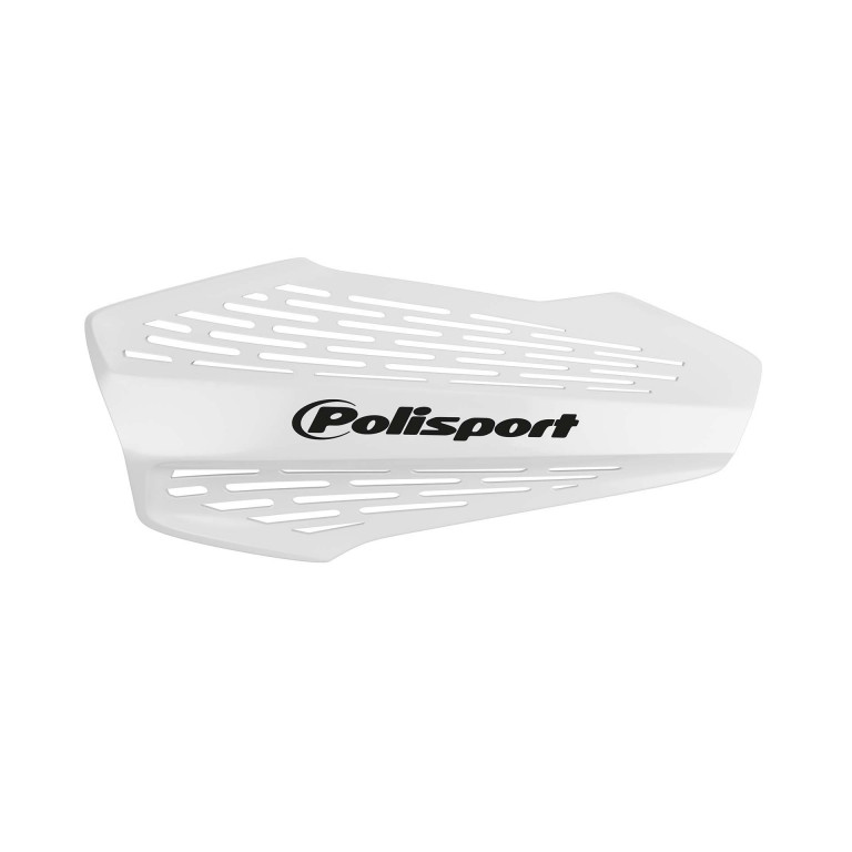Handguard POLISPORT MX FORCE 8308700002 with universal handlebar mounting kit White