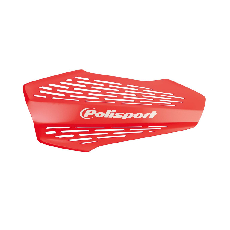 Handguard POLISPORT MX FORCE 8308700007 with universal handlebar mounting kit Red CR04