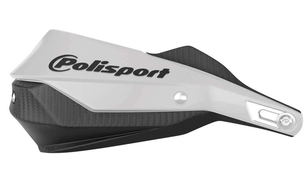 Handguard POLISPORT TRAIL BLAZER 8308800001 with universal mounting kit White/black