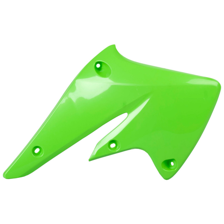 Radiator scoops POLISPORT 8410500007 (pair) green 05 for KAWASAKI KX 250 (F) 4T 2004-2005
