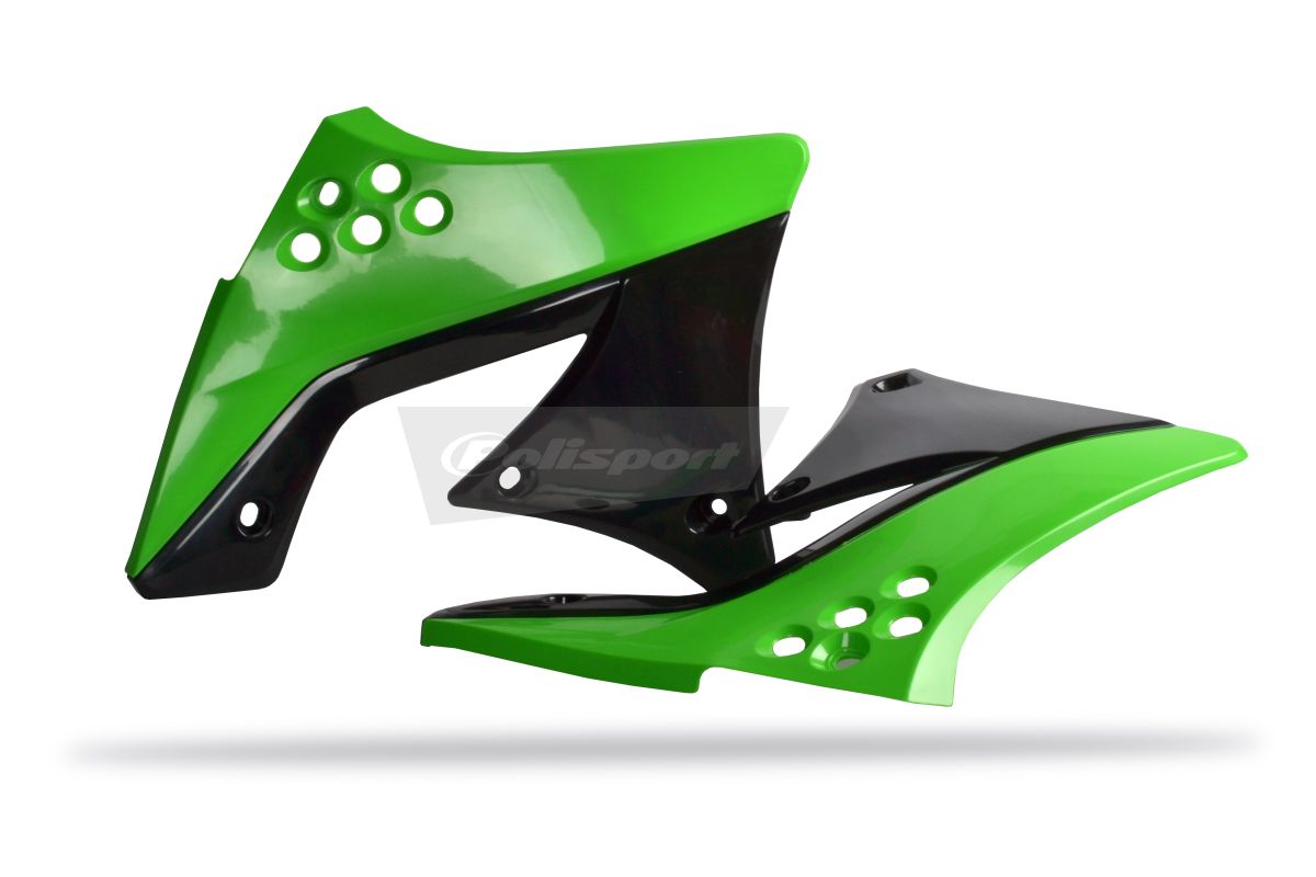 Radiator scoops POLISPORT 8412800001 (pair) green 05/black