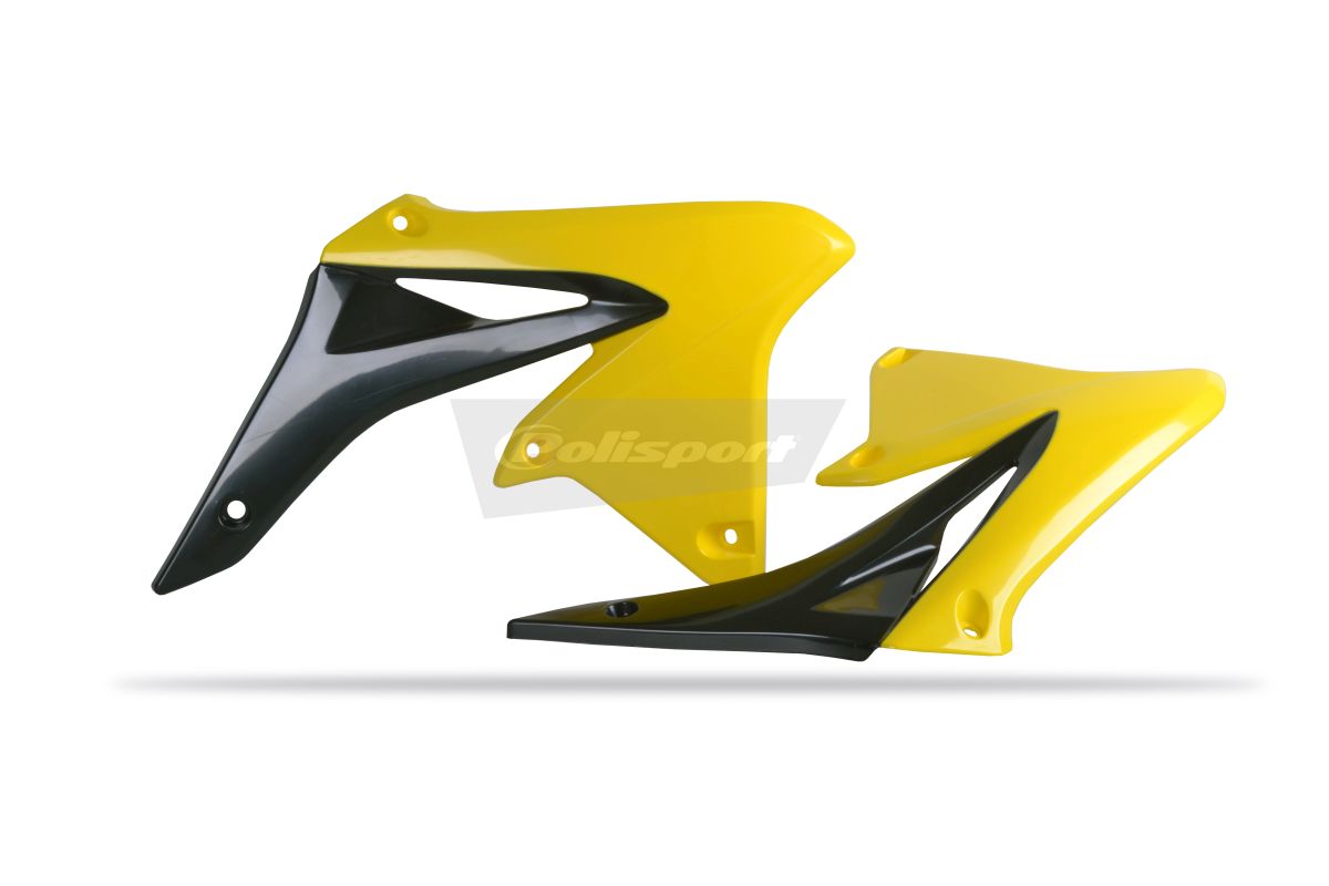 Radiator scoops POLISPORT 8413600003 (pair) black/yellow RM01